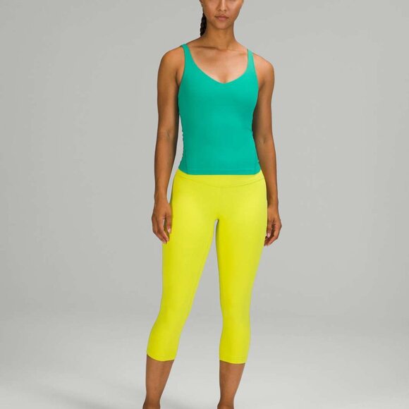 Lululemon Align High-Rise Crop 21" Pant Leggings 4 Yellow Serpentine - Picture 1 of 11